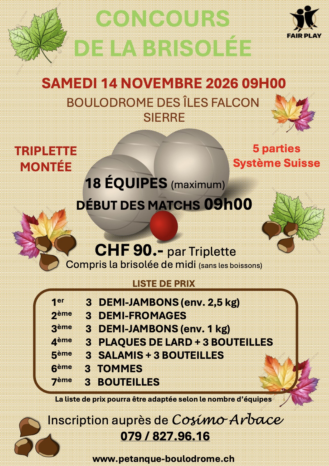 Affiche du concours à Sierre